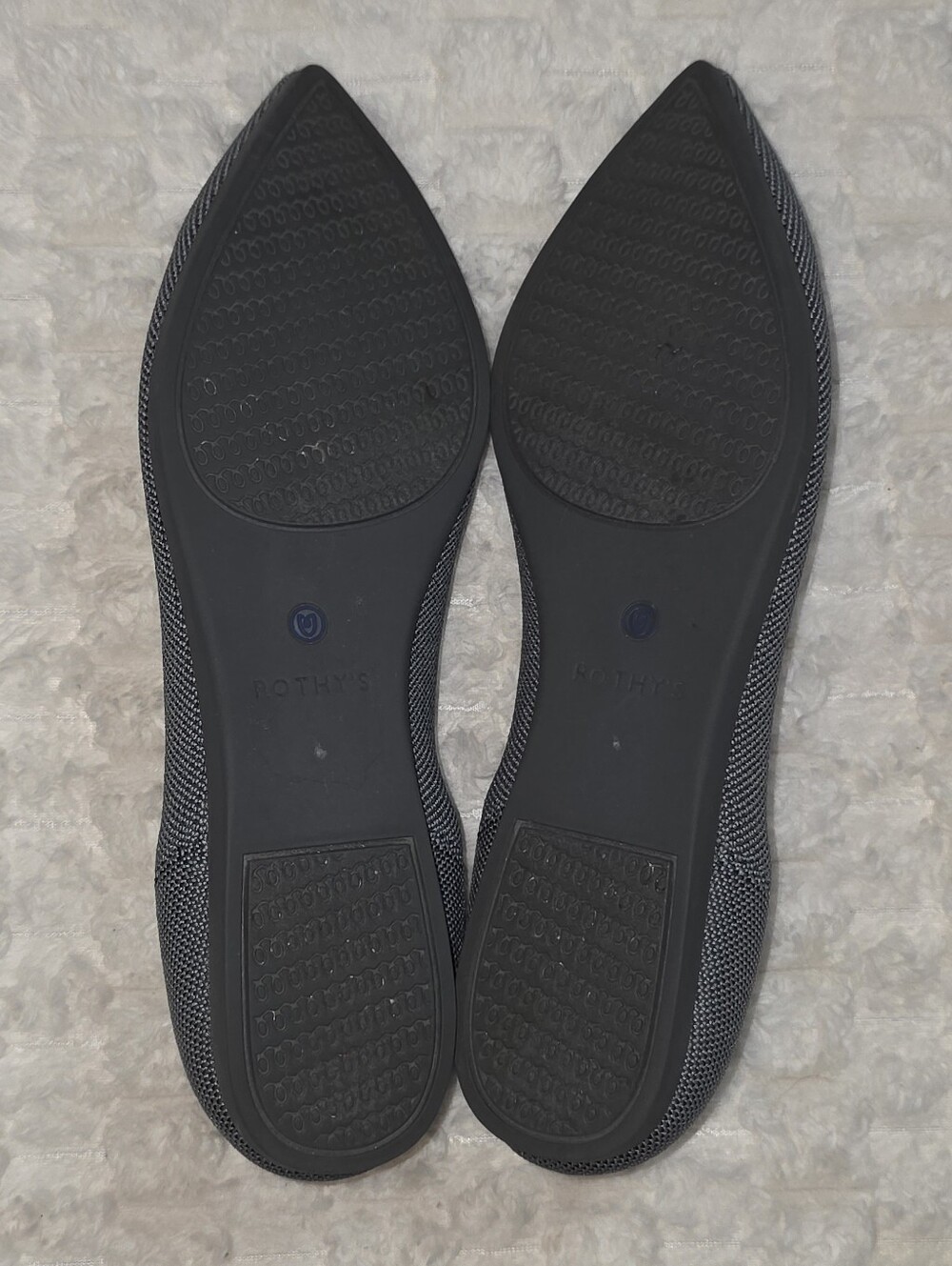 ROTHYS Gray Cloud The Point Ballet Slip On Flats - Picture 12 of 13